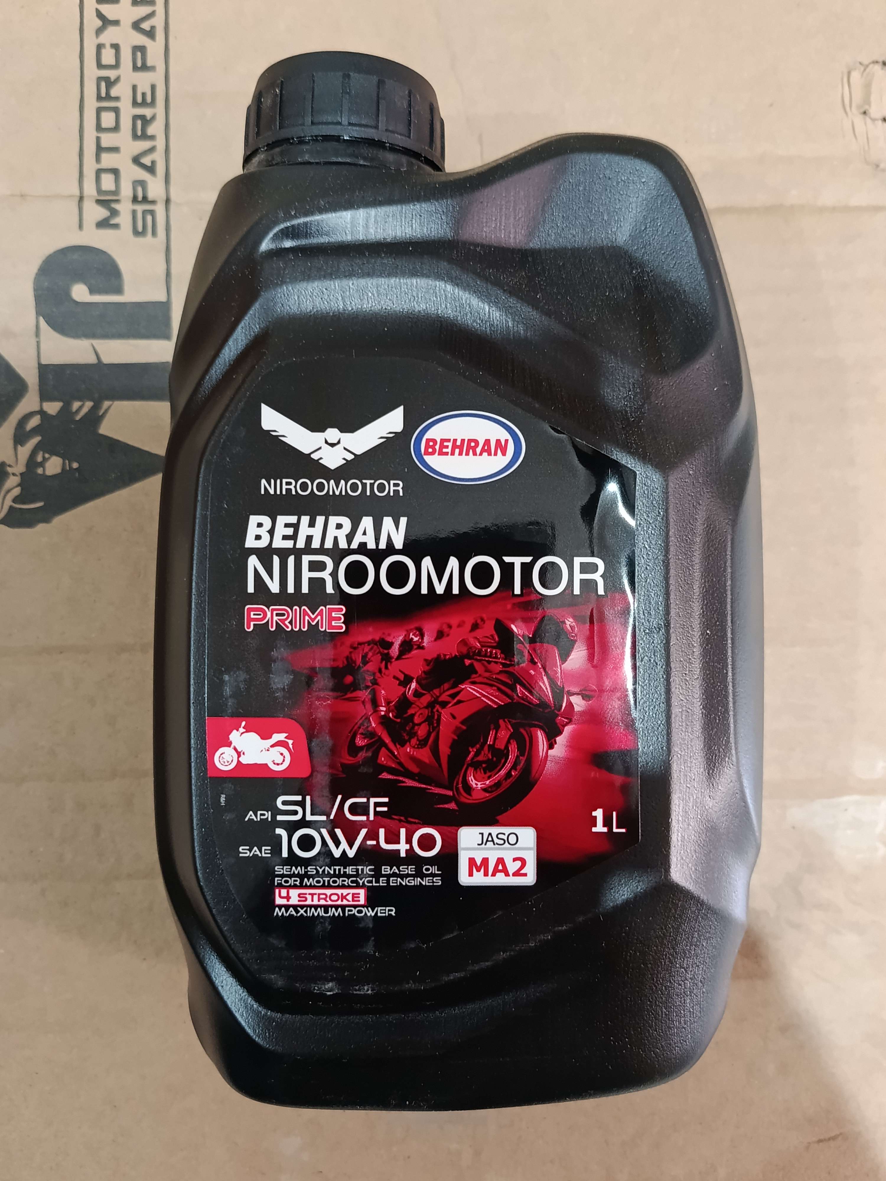 روغن موتور سیکلت بهران نیرو موتور 10W-40 حجم 1 لیتر