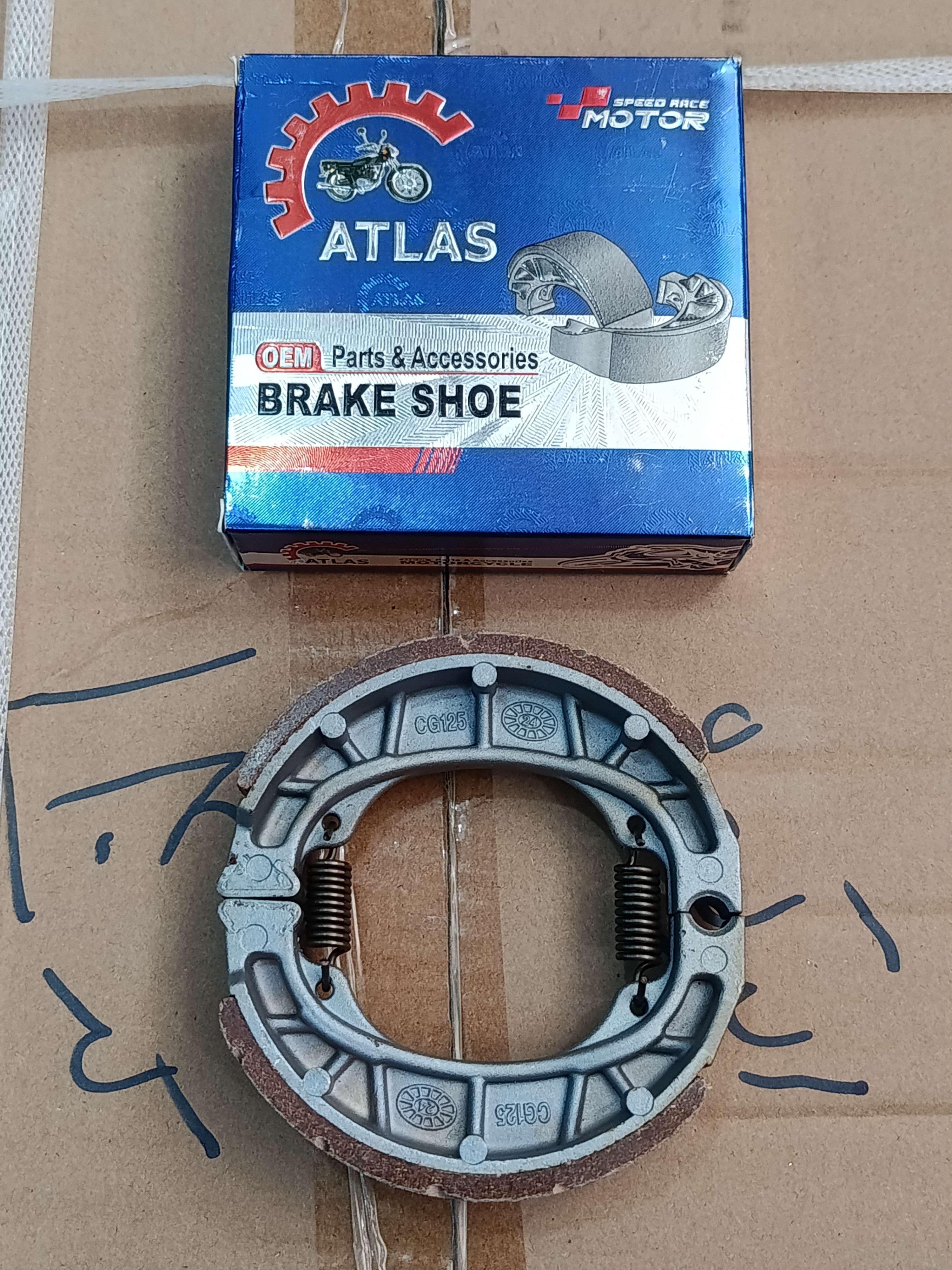 لنت ترمز موتور سیکلت عقب هوندا برند ATLAS باکیفیت و بادوام (بدون صدا مدل شیار دار)