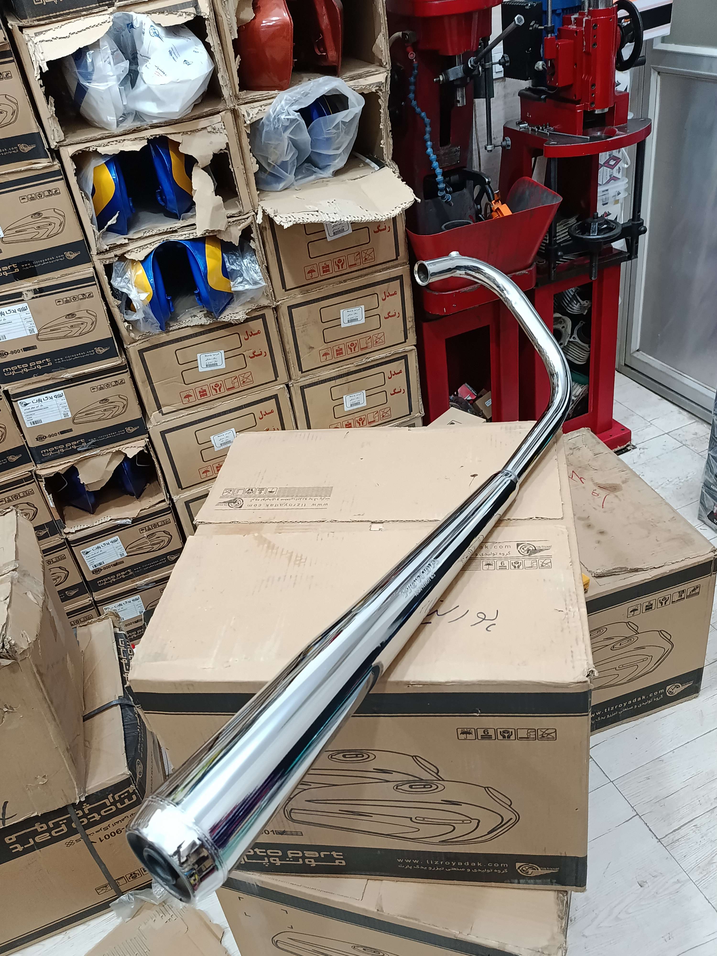 اگزوز موتور سیکلت هوندا انژکتور 200 برند HONDA آسانیکا (شرکتی)