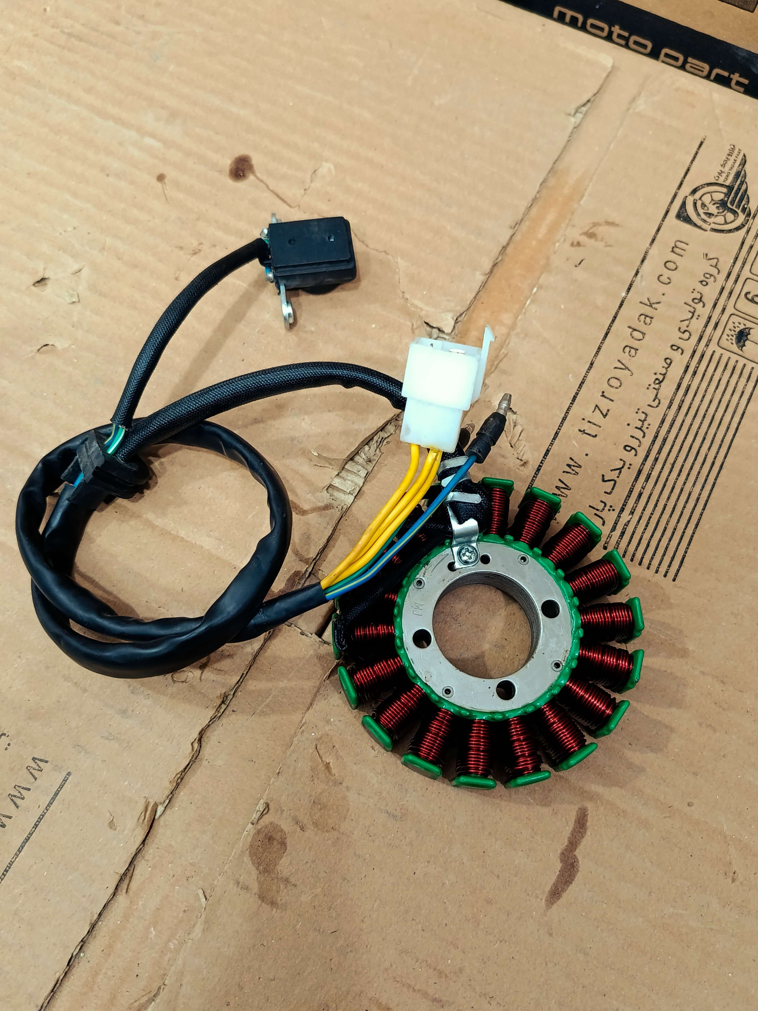 بوبین 18 پره صفحه برق هوندا انژکتور مدل خشک فابریک کارخونه